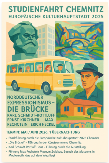 Norddeutscher Expressionismus - Künstlergruppe "Die Brücke" - Karl Schmidt - Rottluff - (Ernst Kirchner - Max Pechstein)