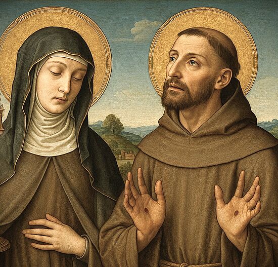 Hl. Klara und Hl. Franz von Assisi (in Kelheim)