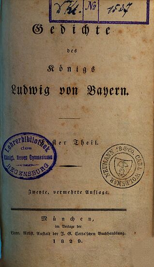 "Ungepriesen blieb's, säßest du nicht auf dem Thron."
Majestätische Dichtungen von König Ludwig I. und Kaiserin Elisabeth (Sisi)